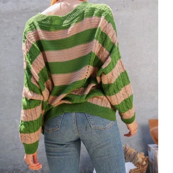 NWT Lumiere CELIA STRIPED SWEATER size Medium - Picture 5 of 11